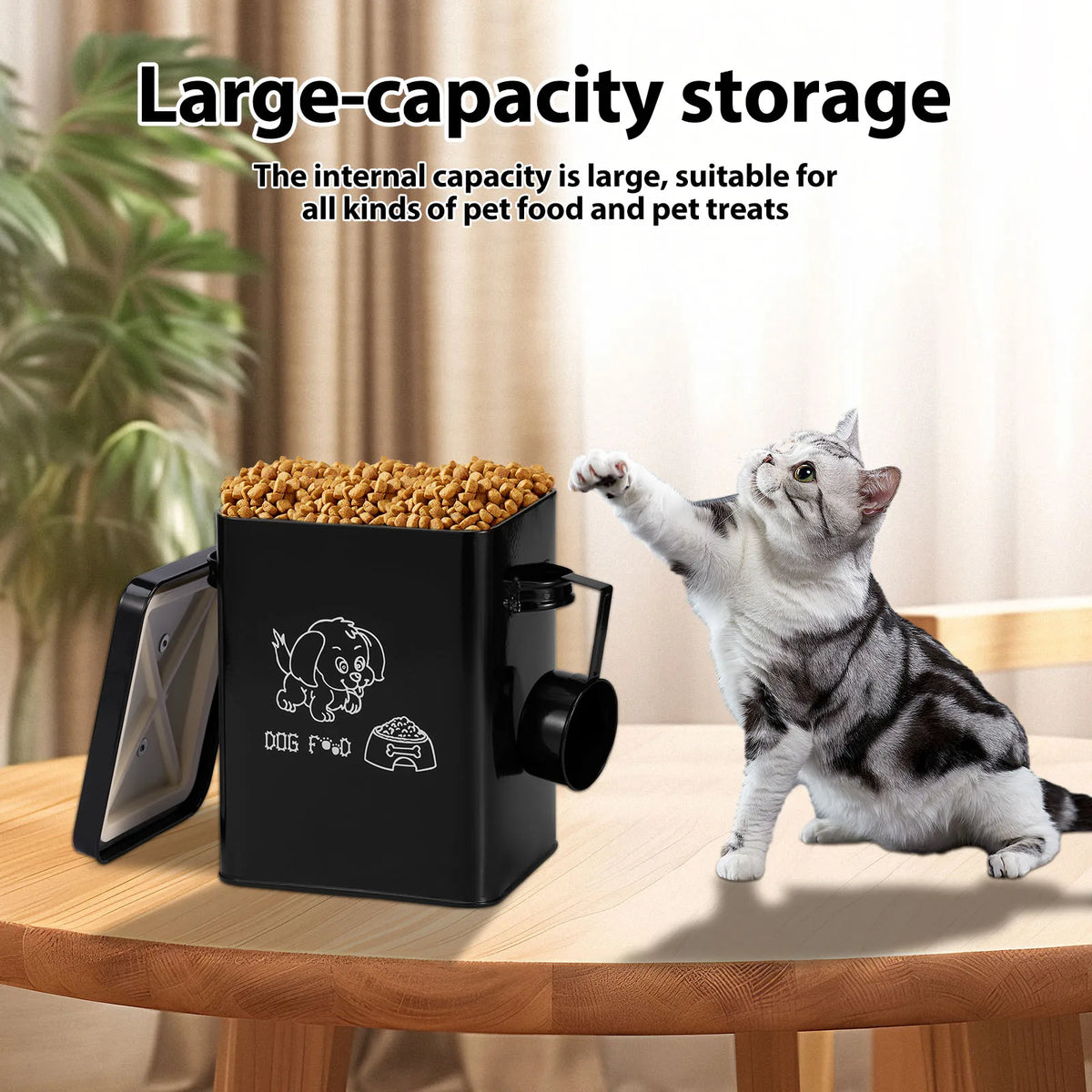 Pet Food Storage Box Metal Dog Food Storage