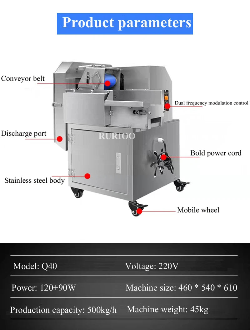 Commercial Vegetable Cutter Stainless Steel Electric Slicer Cut