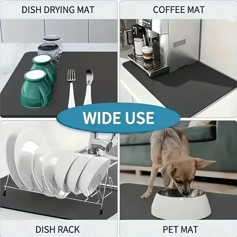 Dish Drying Mat Countertop Mat Tableware Drain Mat