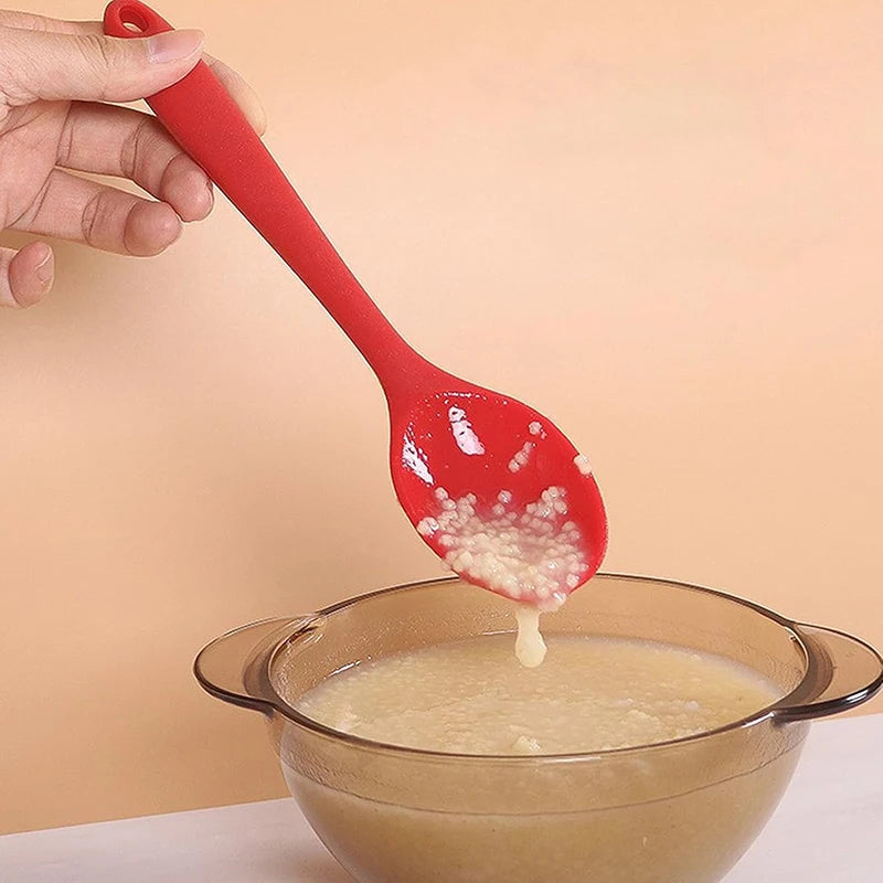 2pcs Silicone Scoop Long Handle Soup Scoop Salad