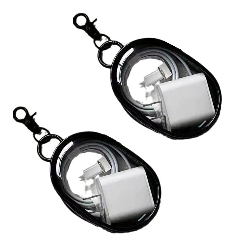 Mini Transparent Storage Bag Zipper Headphone Charger Case