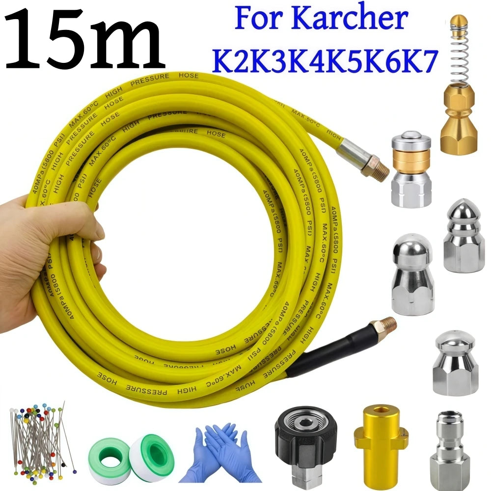 50m Pressure Washer Sewer Jetter Kit 5800psi Sewer