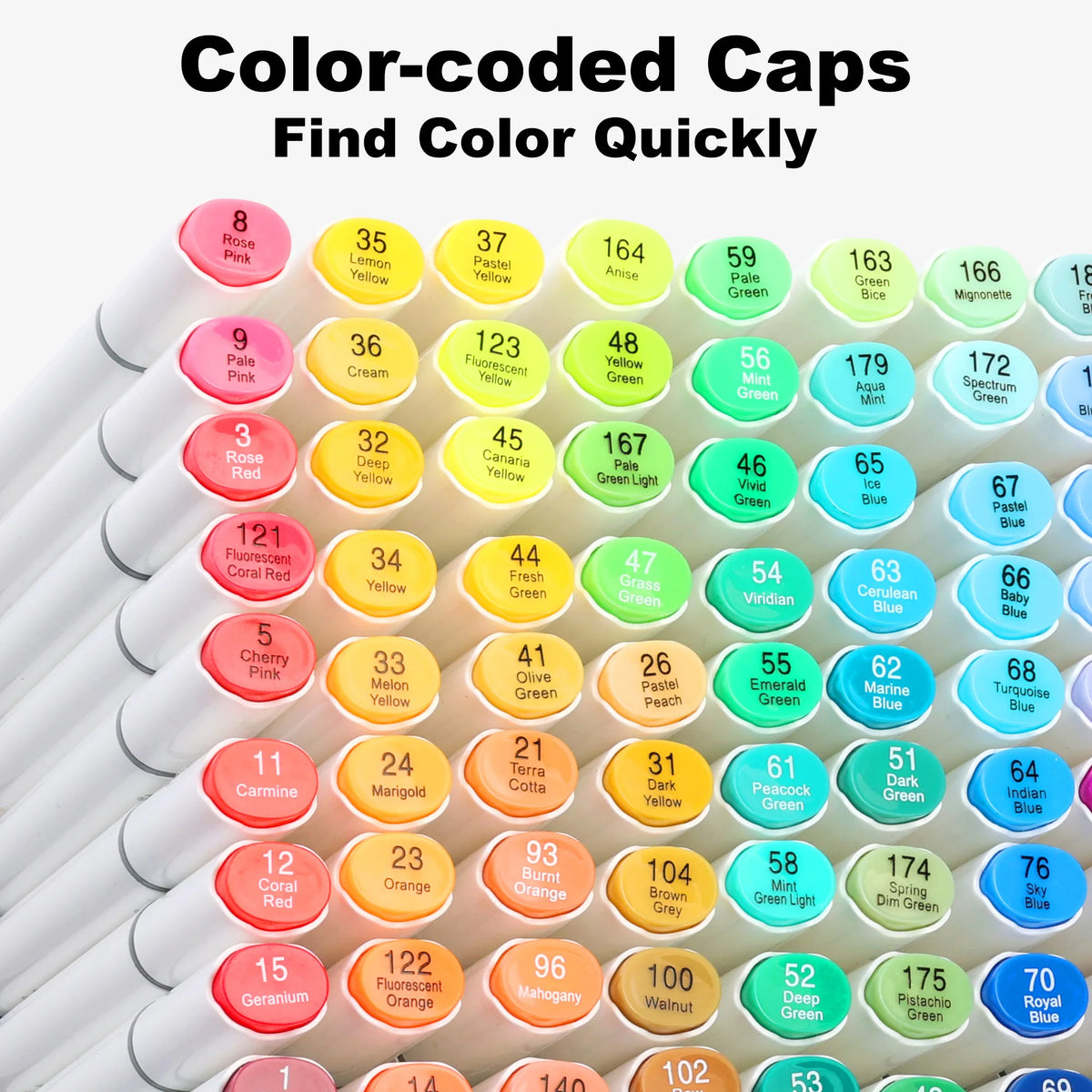 Chen Rui 48-168 Colors Brush Art Marker Dual