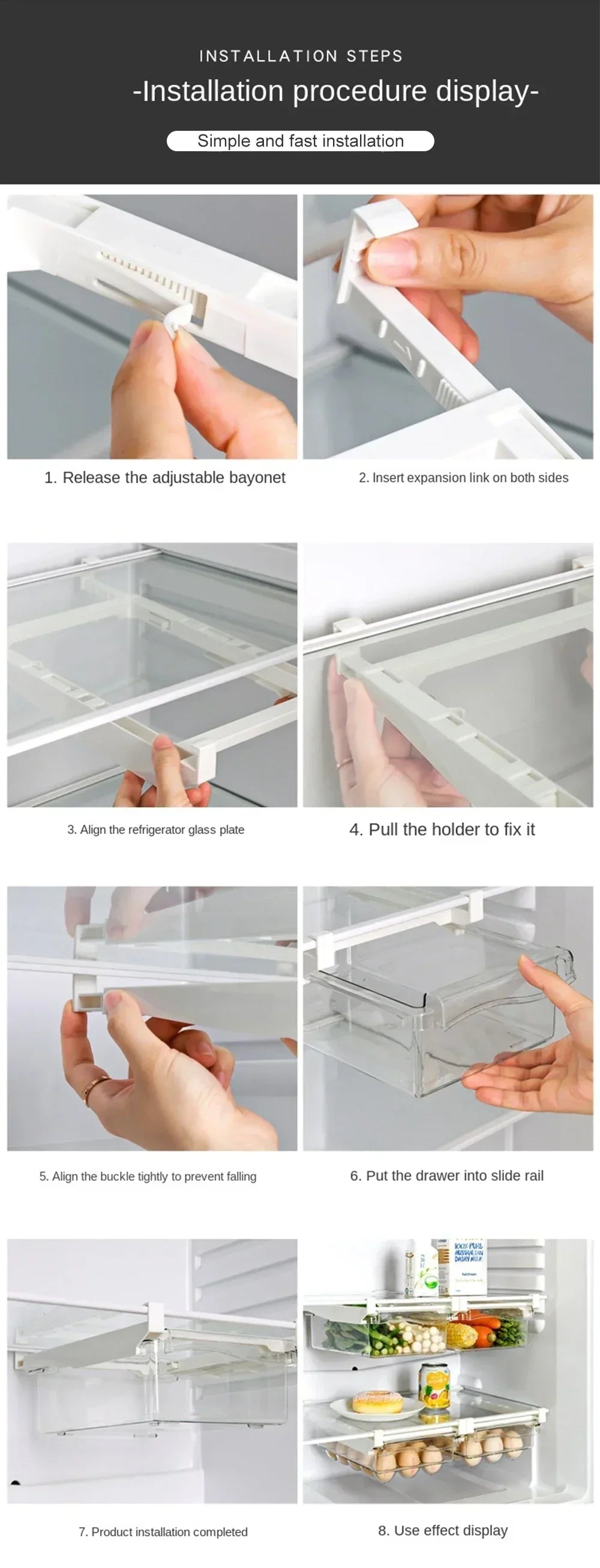 Fridge Egg Drawers Refrigerator Egg Storage Container
