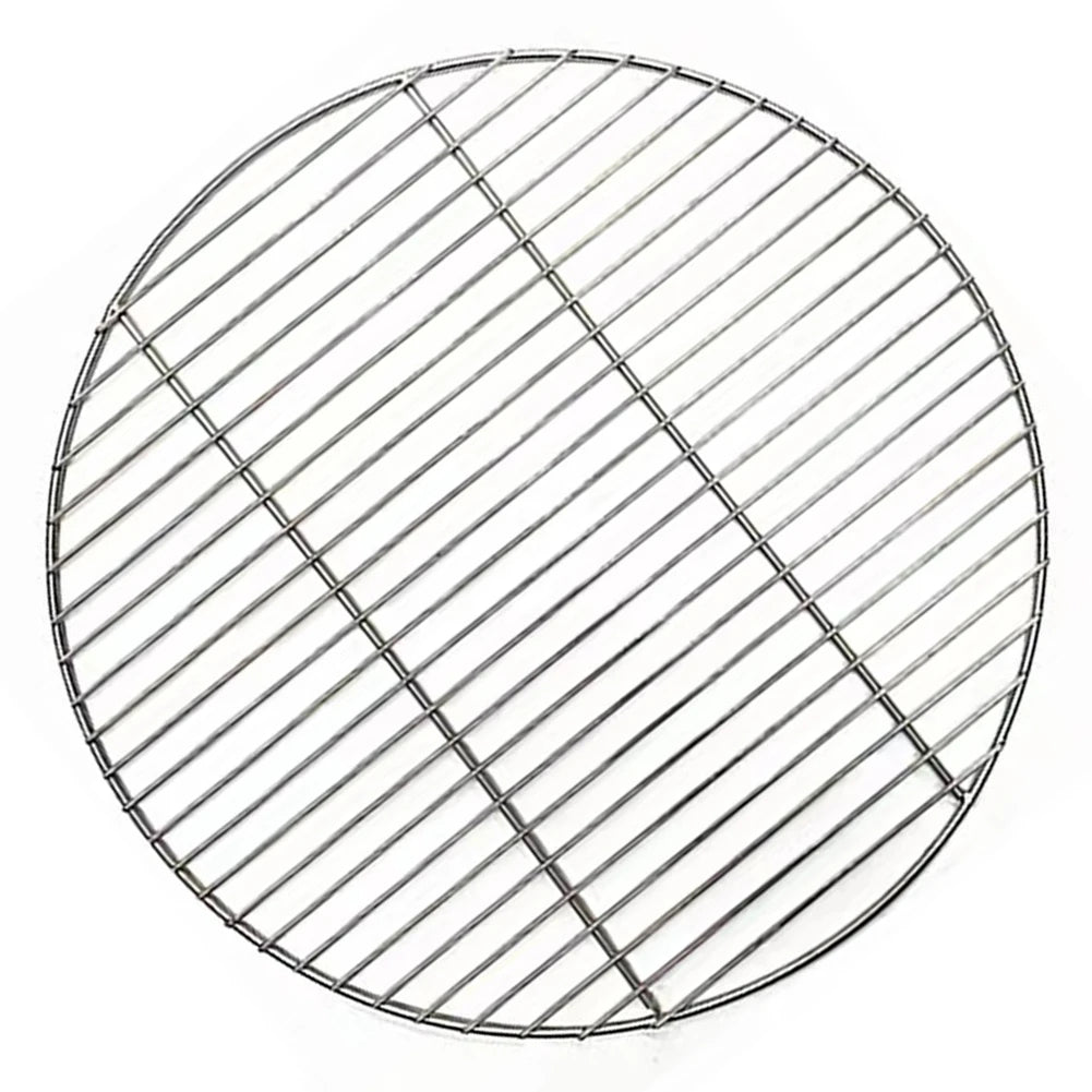1pc 30/35/40cm Stainless Steel Round Grid Net Barbecue