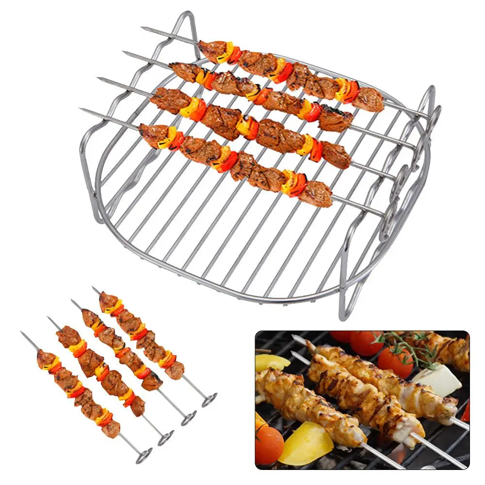 Baking Tray Skewers Air Fryer Stainless Steel Holder