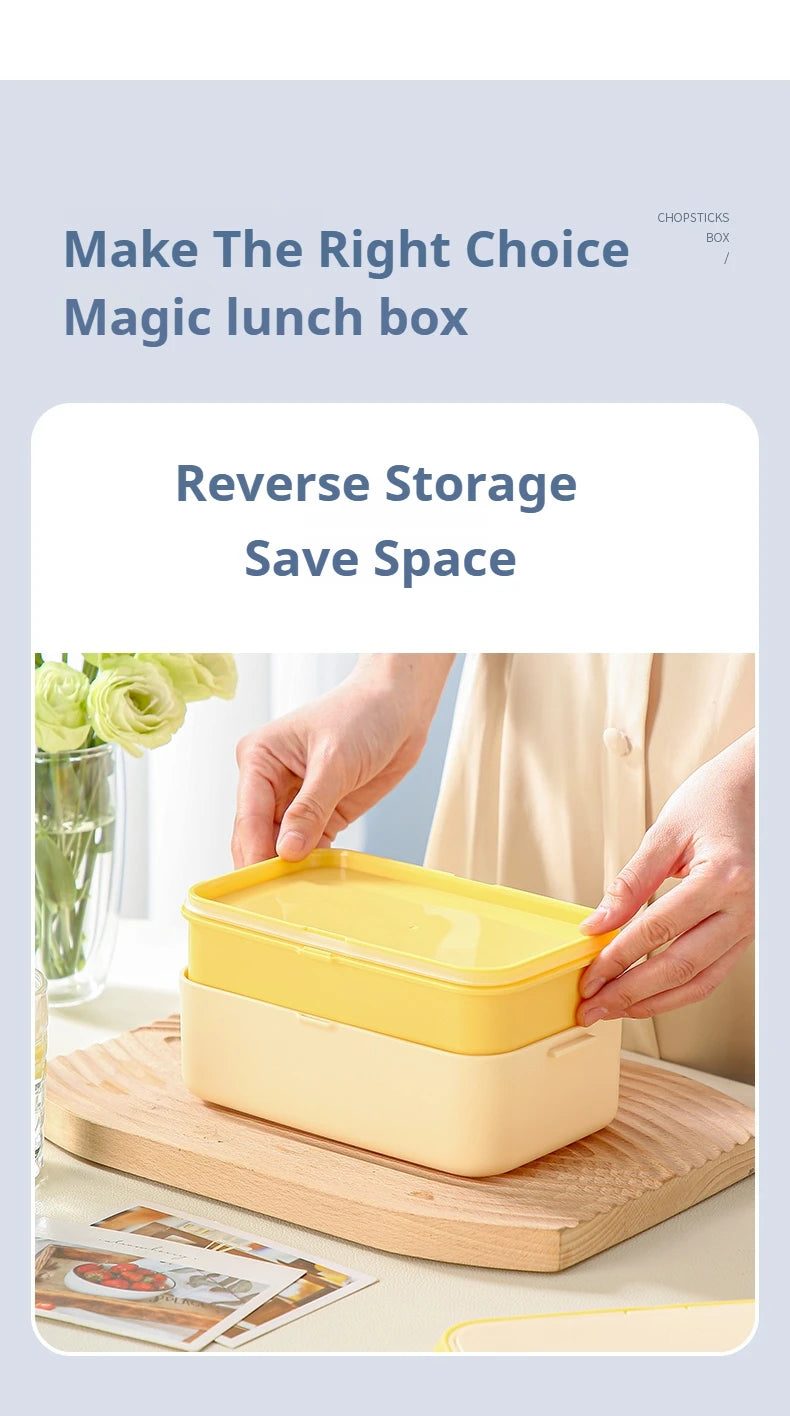 Magic Bento Box Double Layer Lunch Box Meal