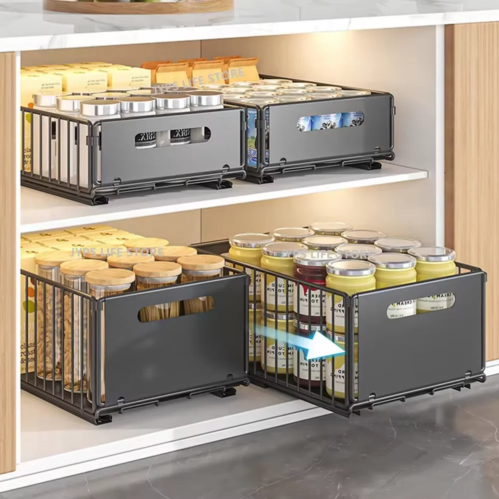 Storage Rack Pull Out Cabinet Organizer Slide Drawer