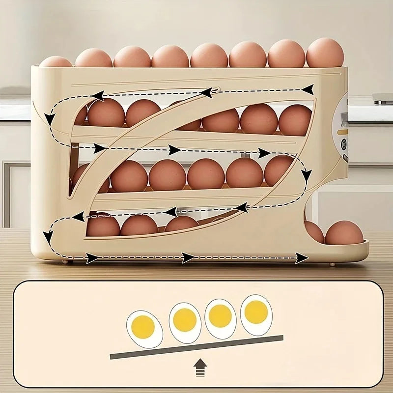 Automatic Scrolling Egg Rack Egg Holder Storage Box