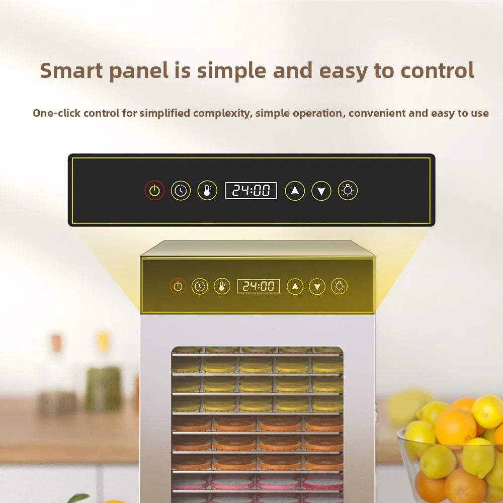 12-Tier Commercial & Food Dehydrator 750w Stainless Steel