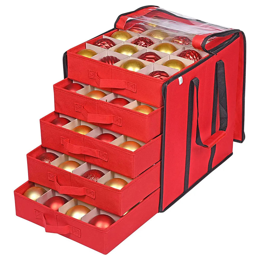 Christmas Ball Ornament Storage Box Layers Store Up