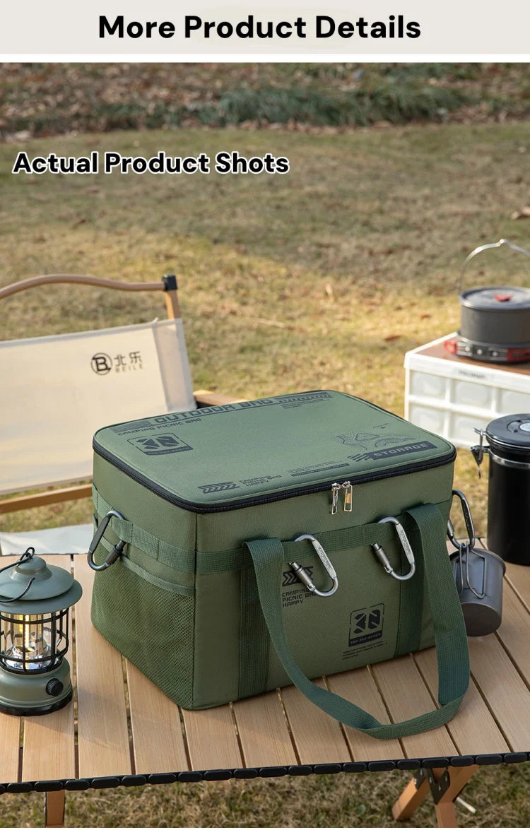 30l Camping Cookware Storage Bag Waterproof Outdoor Organizer