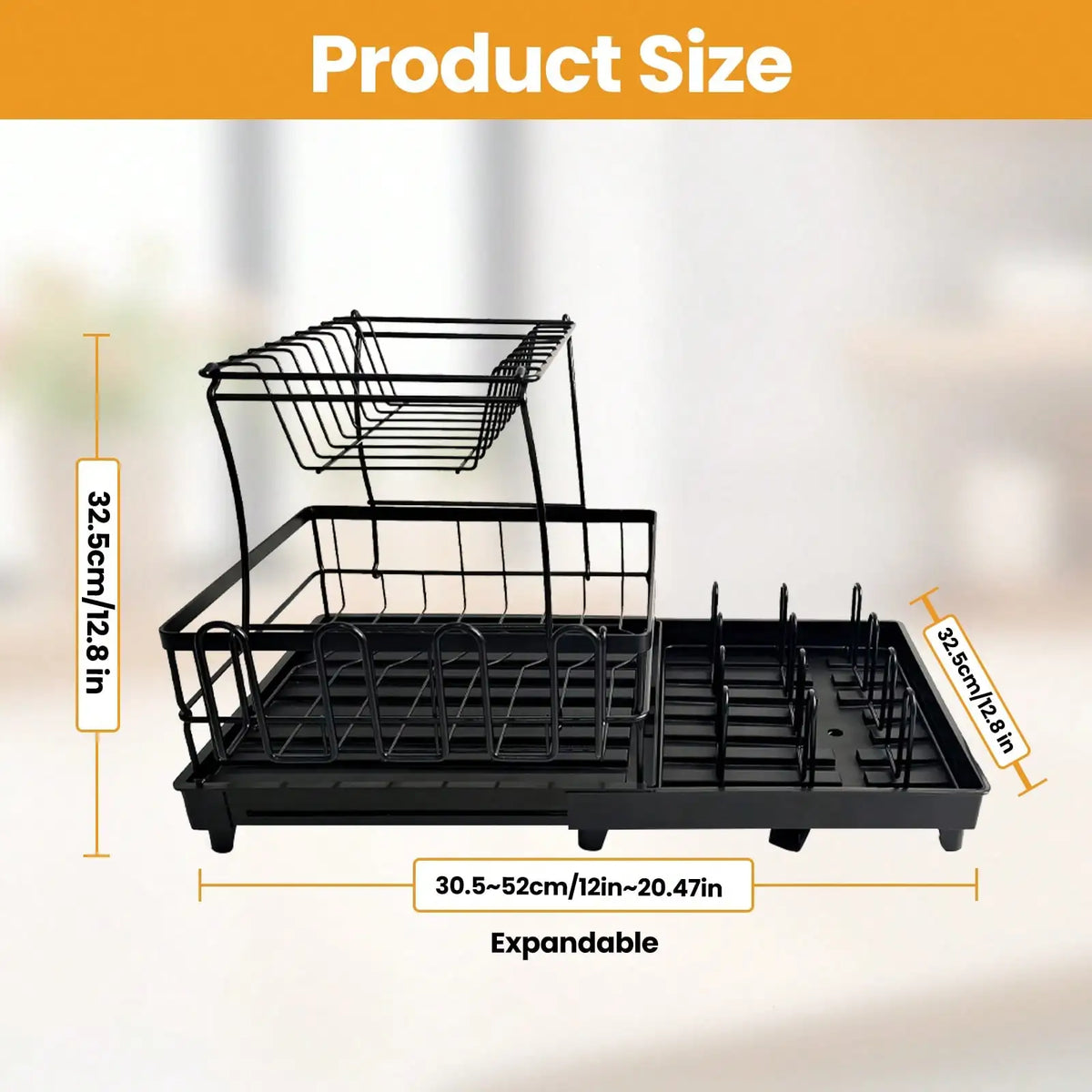Tier Dish Drainer Rack - Dish Rack Utensil