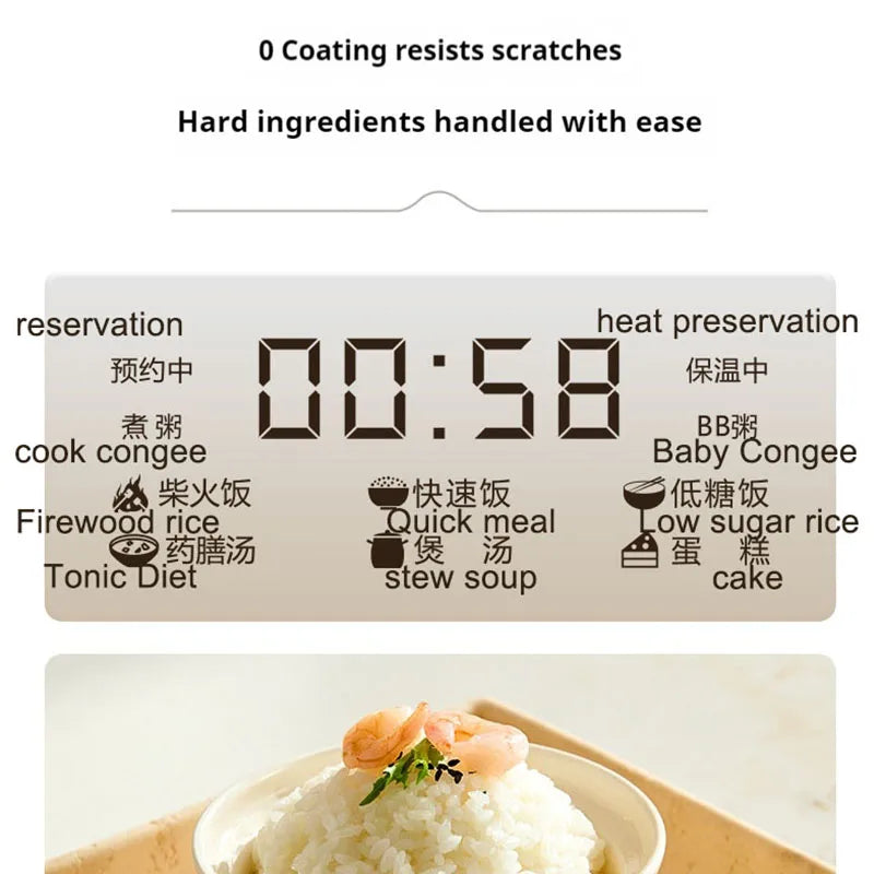 German Zemkon 5l Electric Rice Cooker Stainless Steel