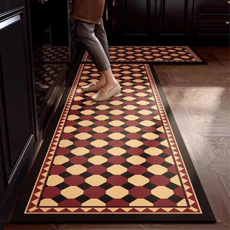 Floor Mat Long Rug Waterproof Non-Slip Pvc Leather