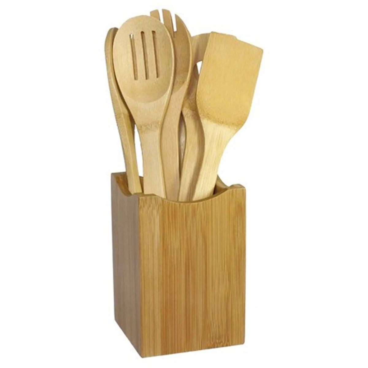 Wooden Spoons Cooking 6-Piece Nonstick Bamboo Cooking Utensils