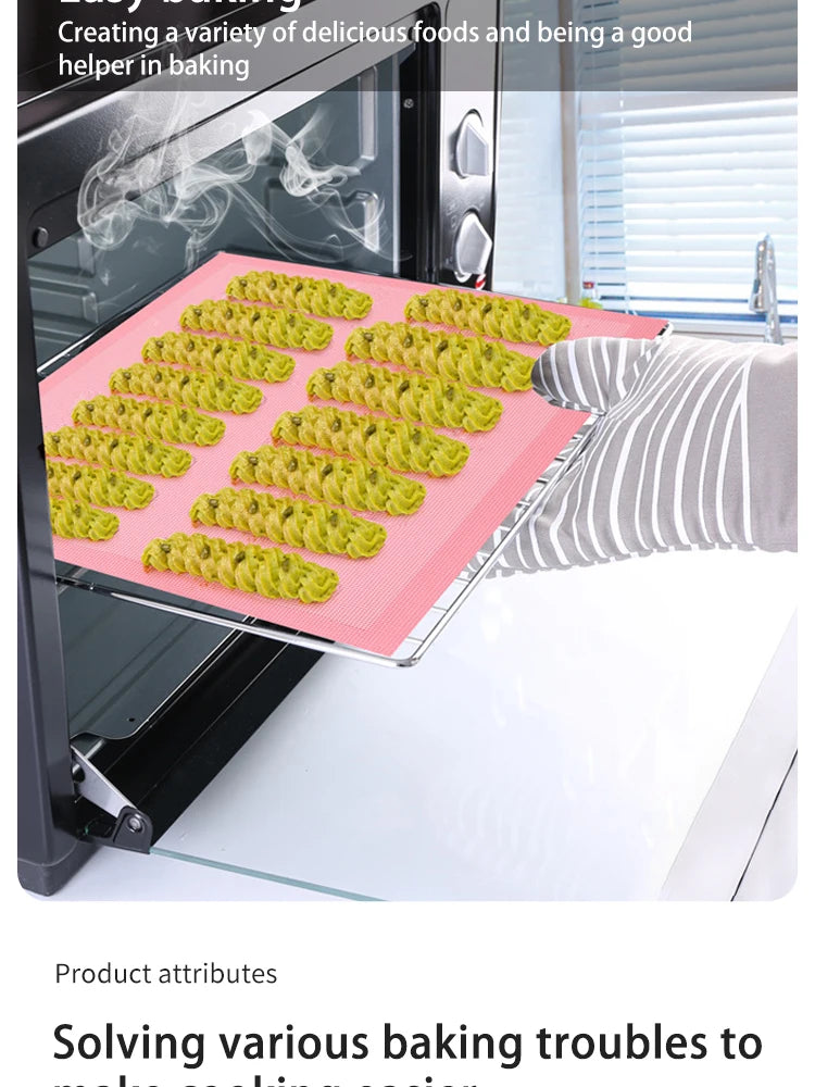 30x40cm Silicone Grill Mat Baking Tray Breathable Cookie