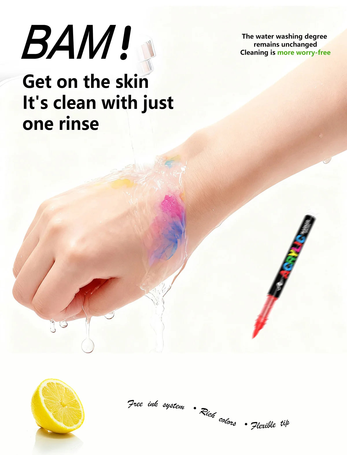 Gn 366 Colors Acrylic Paint Pens Markers Brush