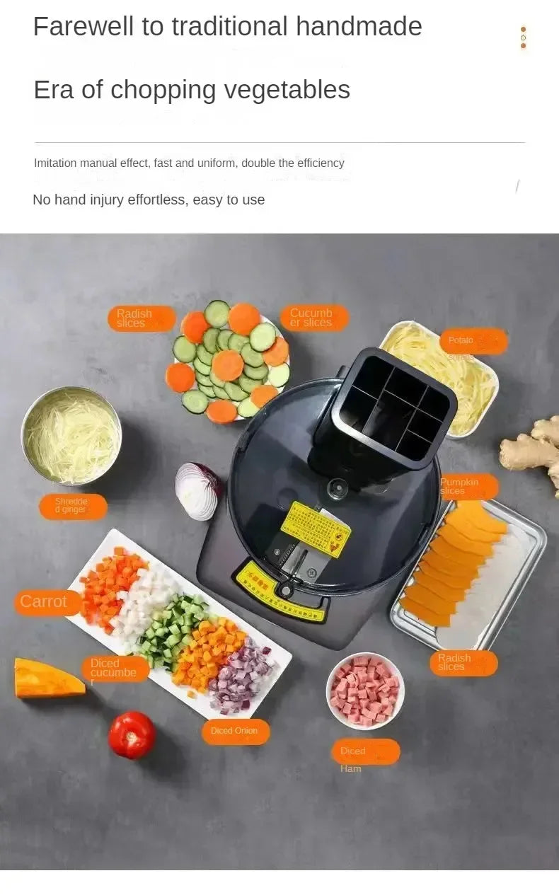 Commercial Vegetable Chopper In1 Electric Cutting Machine Carrot