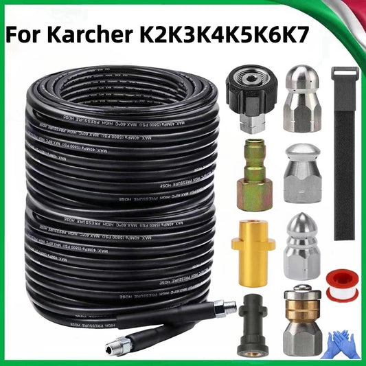 2m-35m Sewer Drainage Cleaning Hose Pipe Cleaning Kit