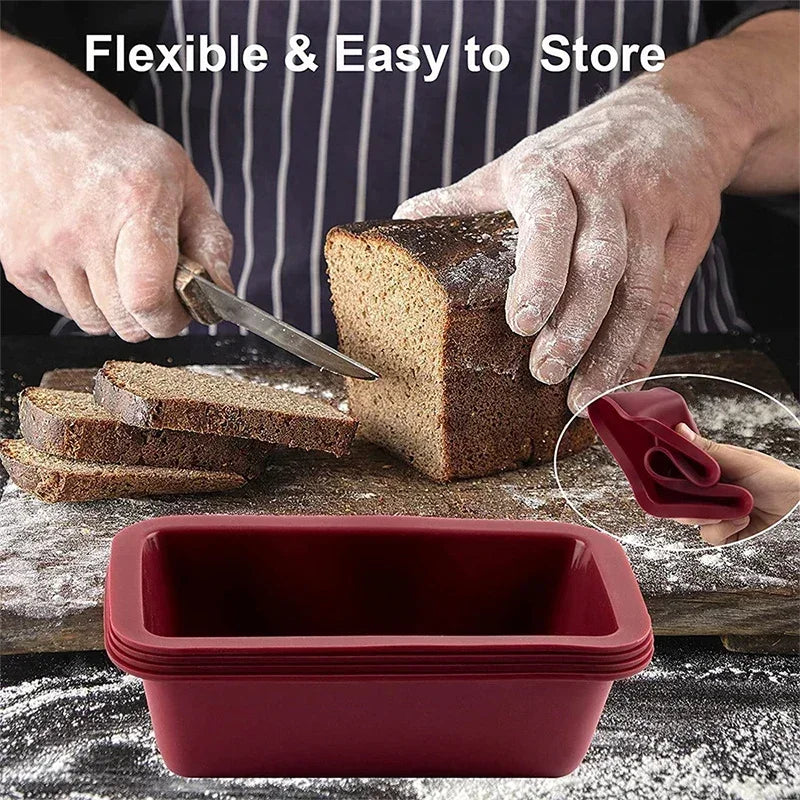 Silicone Baking Molds Nonstick Rectangle Cake Pans Mini