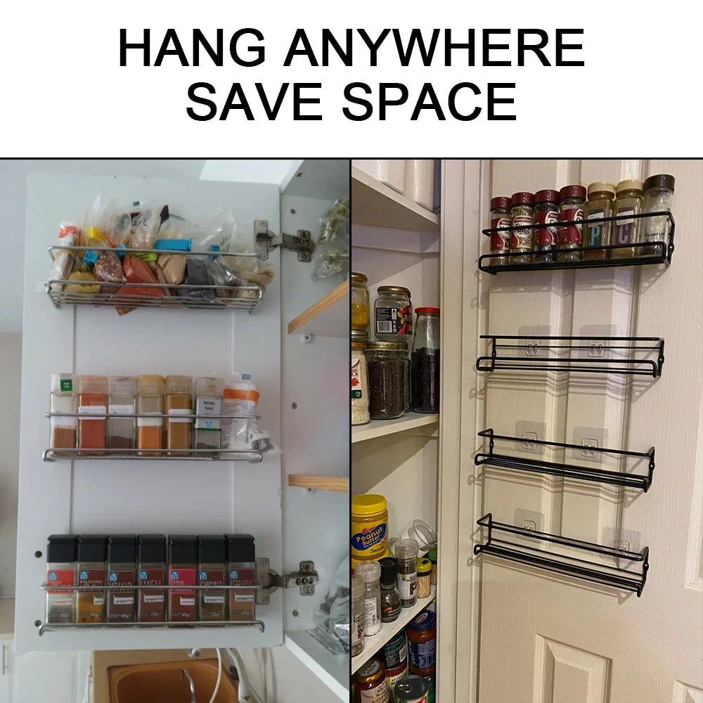 Spice Bottle Rack Wall-Mounted Storage Rack Suitable Organizer