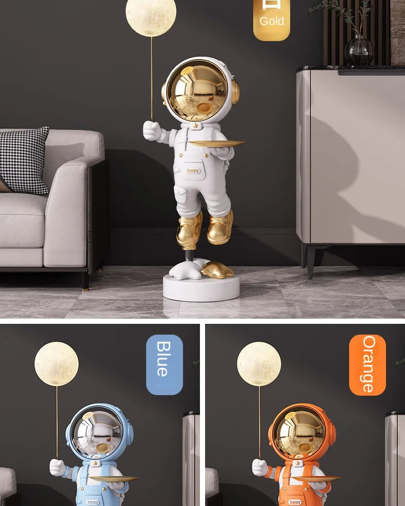 Decor Astronaut Statues Tray Storage Rack Art Ornaments