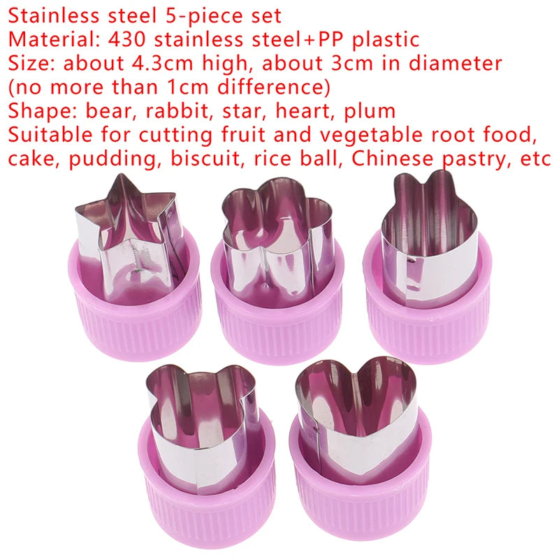 1set Multi-Style Vegetables Cookie Cutter Embossing Mould Cook