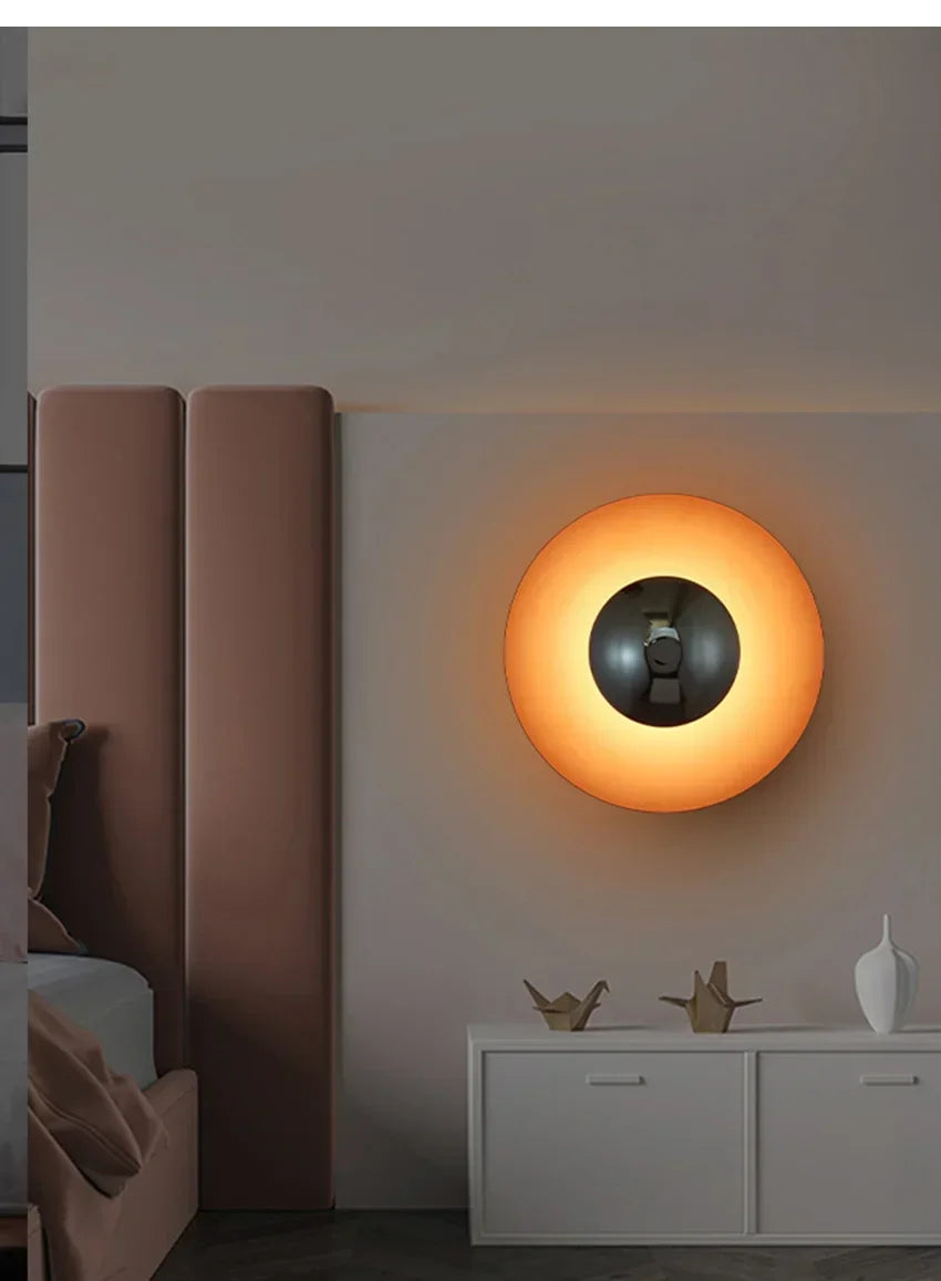 Modern Minimalist Designer Led Wall Light Dish Foyer