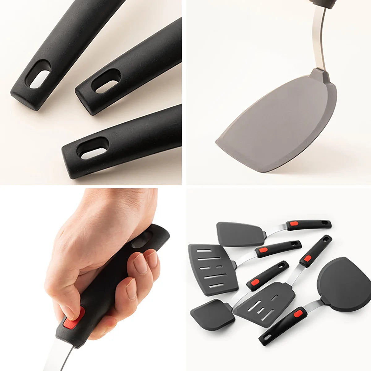 Fried Fish Steak Spatula Cooking Stainless Steel Silicone