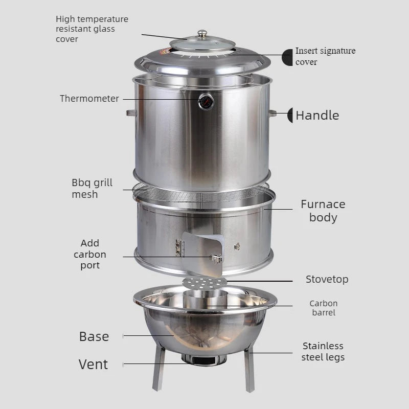 Stainless Steel Hanging Stove Outdoor Barbecue Grill Commercial