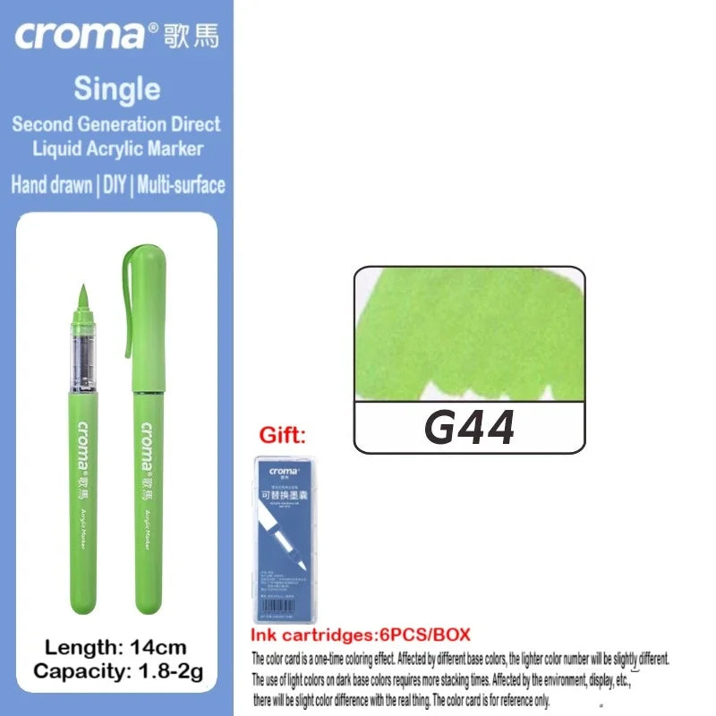 Croma 160/1 Colors Refillable Direct Liquid Acrylic Marker