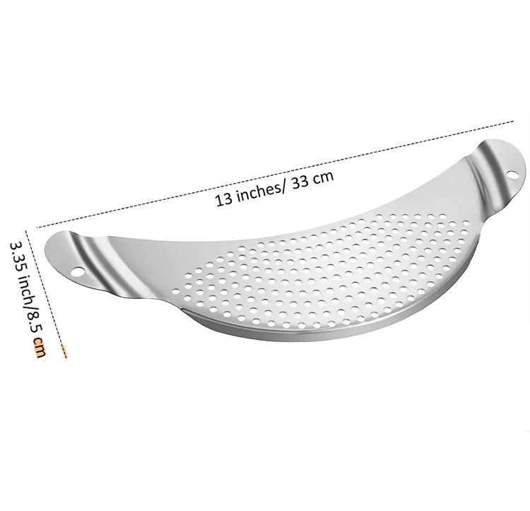 Lmetjma Stainless Steel Pot Strainer Handle Pasta Strainer