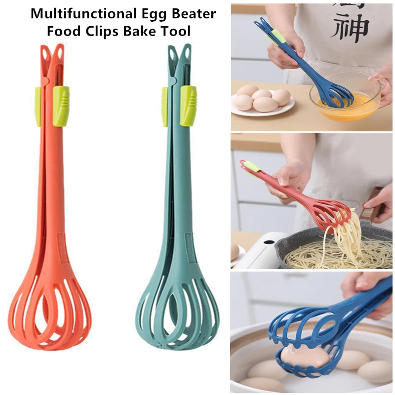 Egg Beater Whisk Milk Pasta Tongs Food Clips