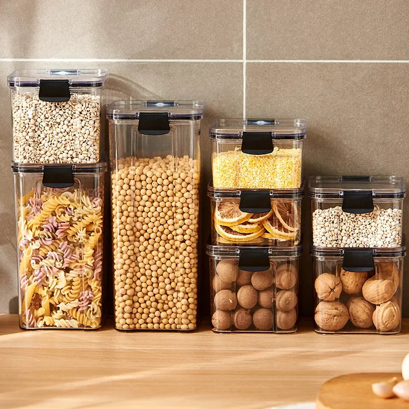 1-4pcs Sealed Jars Organizer Grain Storage Boxes Large