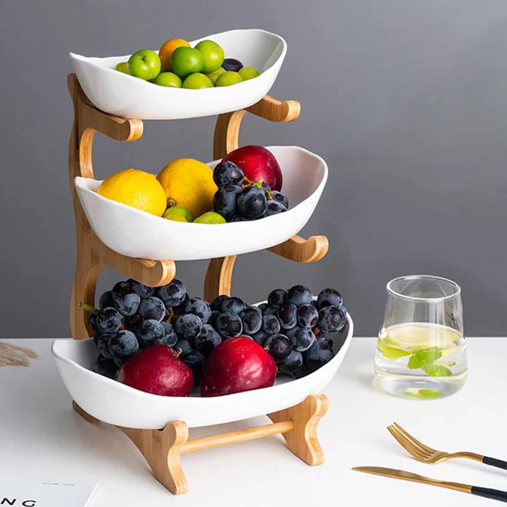 Layer Fruit Plate Living Room Plastic Snack Dish
