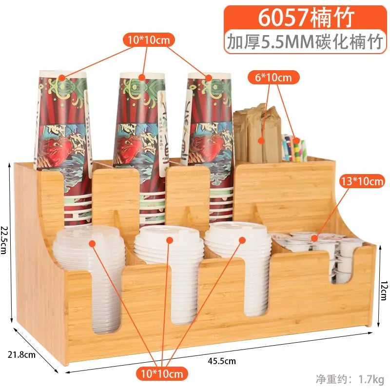 Creative Coffee Shop Bar Paper Cup Straw Storage