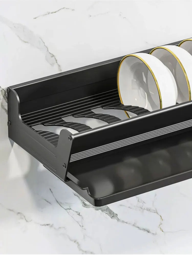 Wall Mounted Dish Drainer Dish Drying Rack Storage