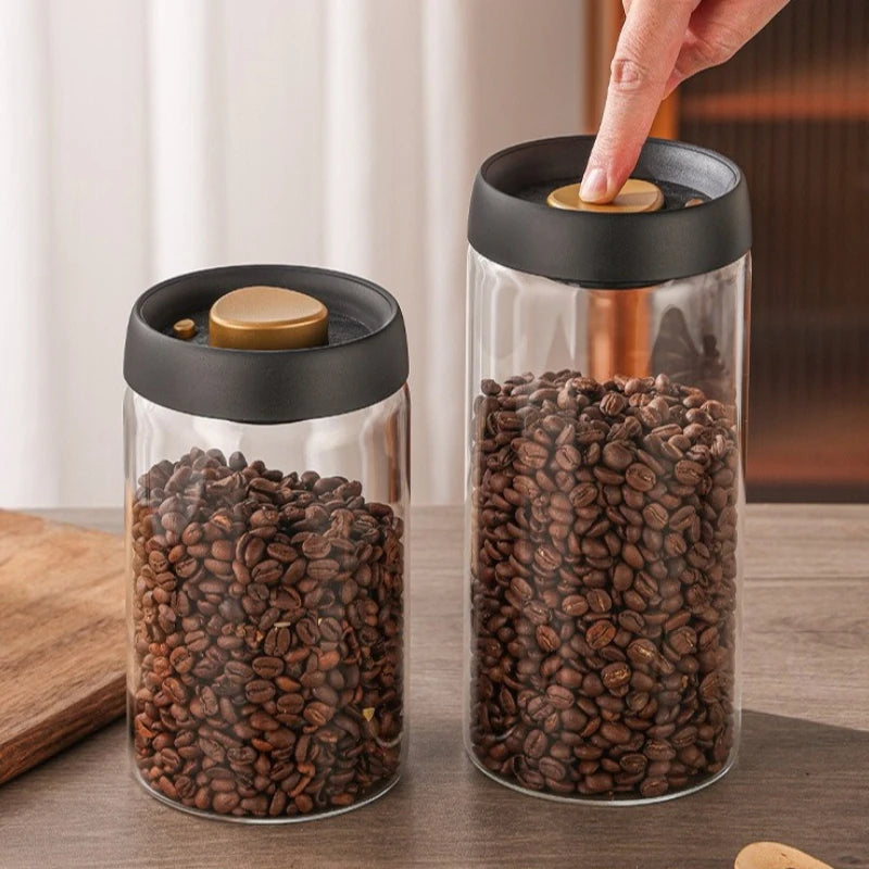 Vacuum Coffee Bean Storage Bottle Sealed Jar Grain