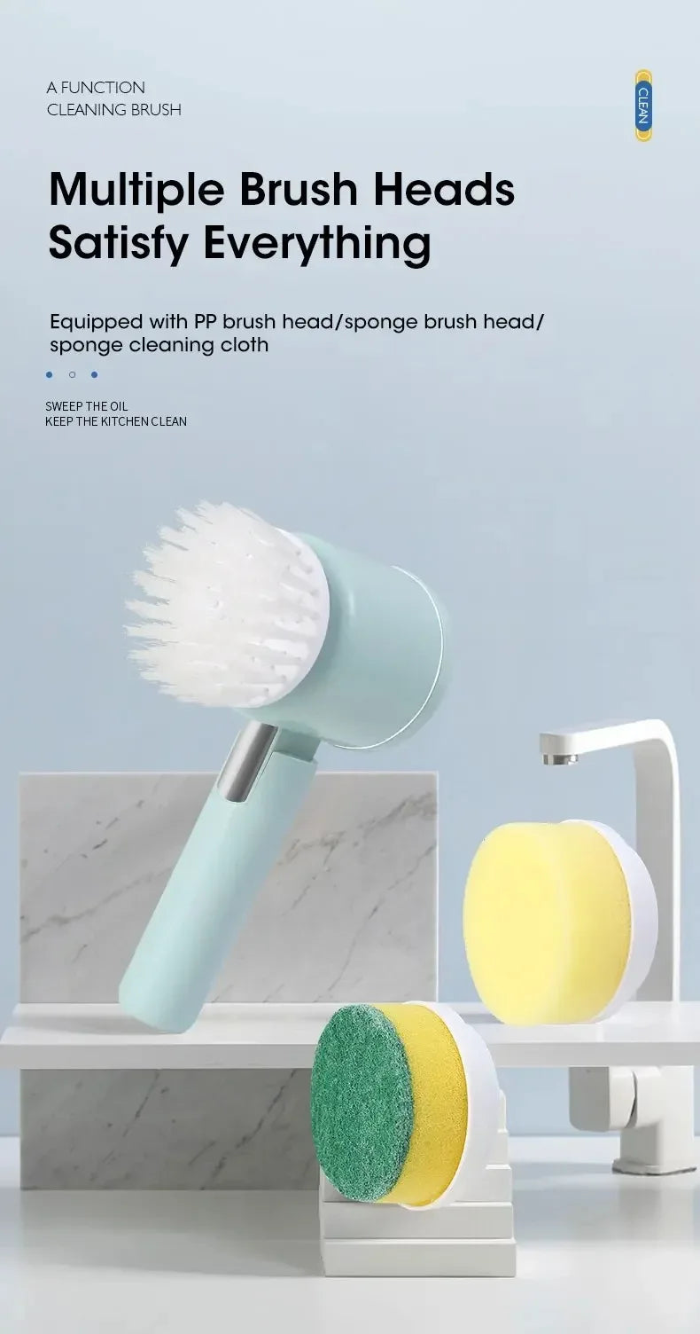 Electric Cleaning Brush Rotary Scrubber Bathroom Balcony Cleaning