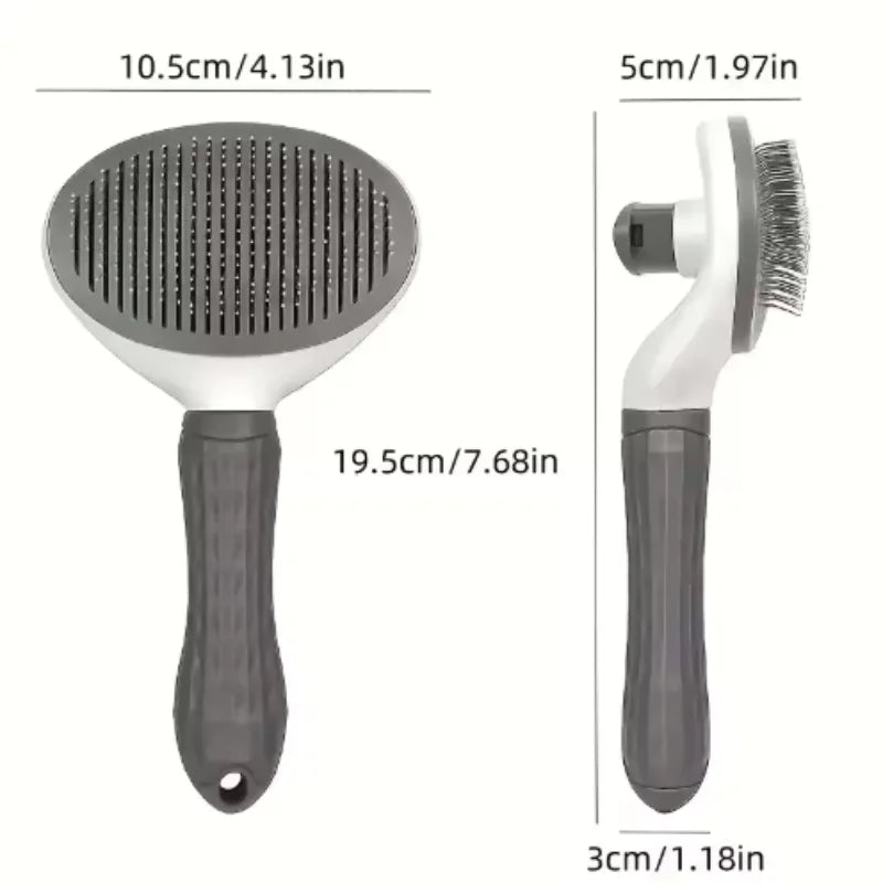 Automatic One-Click Pet Hair Removal Comb Slicker Brush