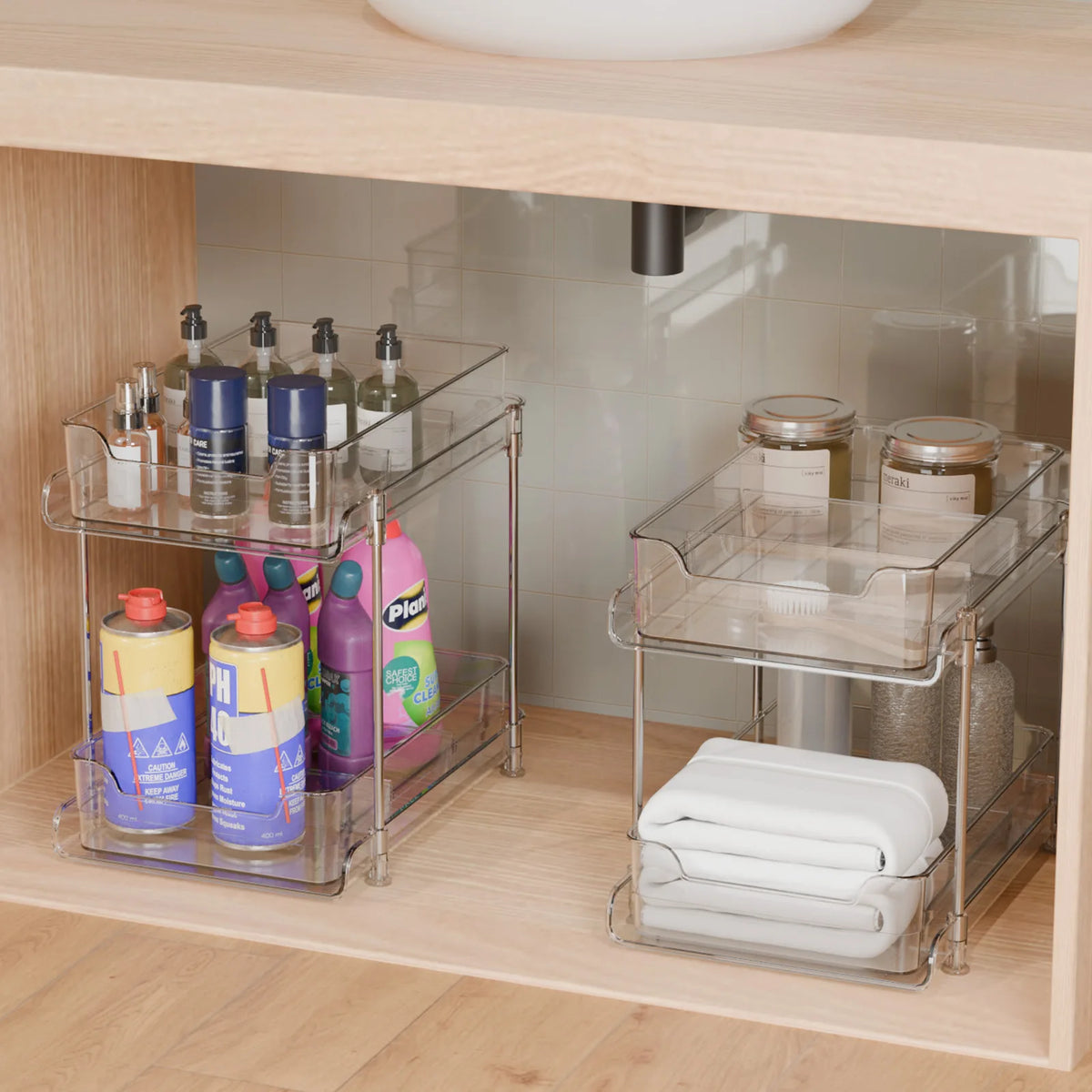 Tier Under Sink Organizer Sliding Cabinet Basket Organizer