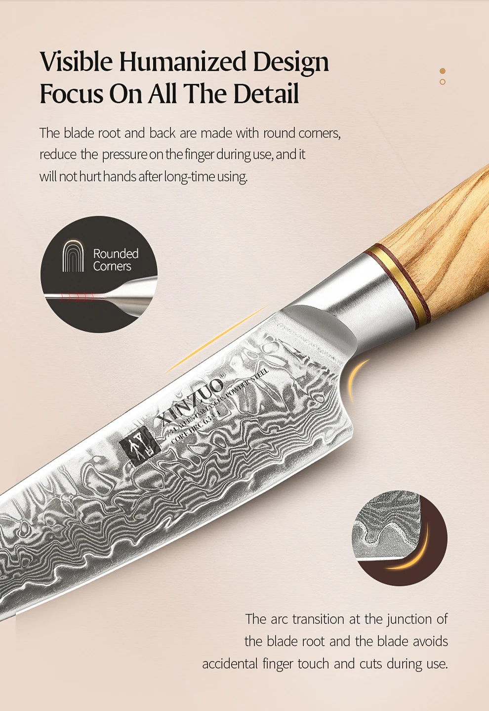 Xinzuo In Utility Knife Steel Japanese 14cr14movnb Powder