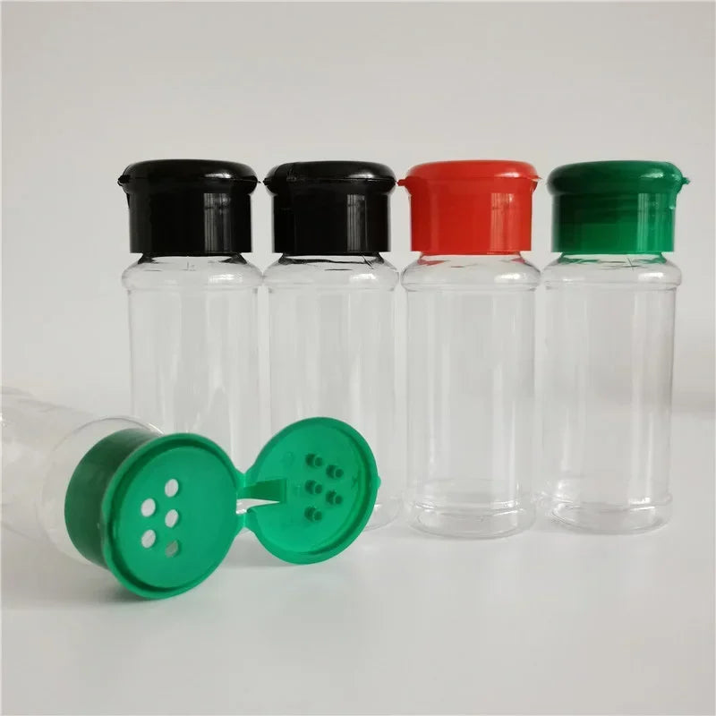 5-20pcs 100ml Plastic Jars Spices Salt Pepper Shakers