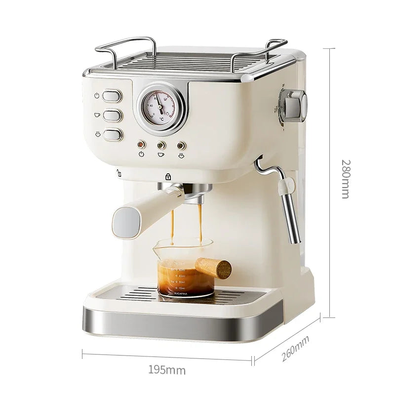 220v Italian Espresso Coffee Machine Stainless Steel Coffee