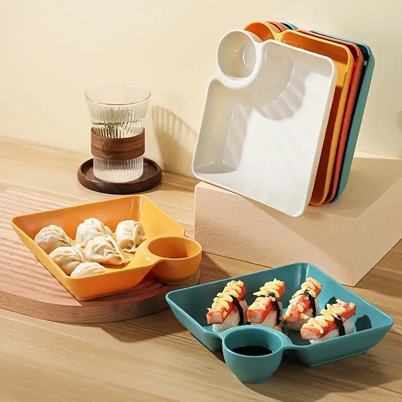 1pc Dumpling Plate Sauce Dish Square Serving Plate