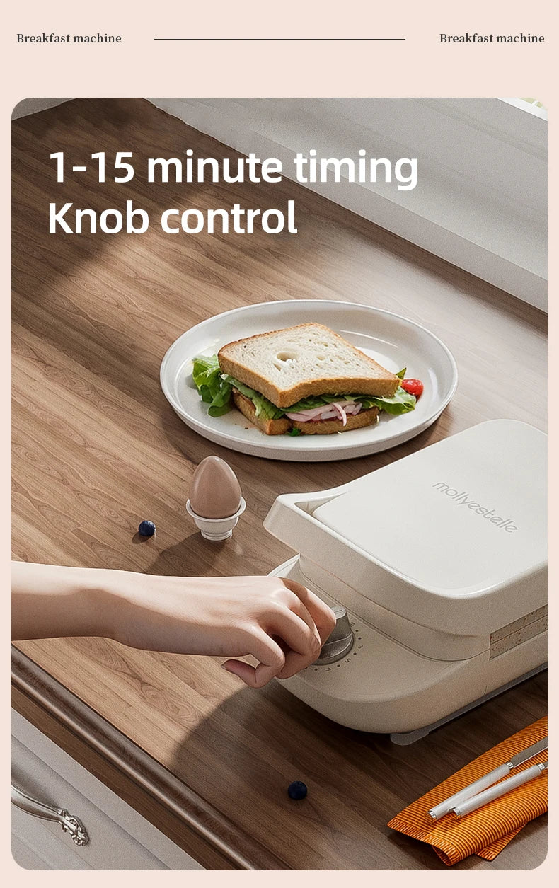 600w Electric Sandwich Maker Waffle Maker Multi-Baker Breakfast