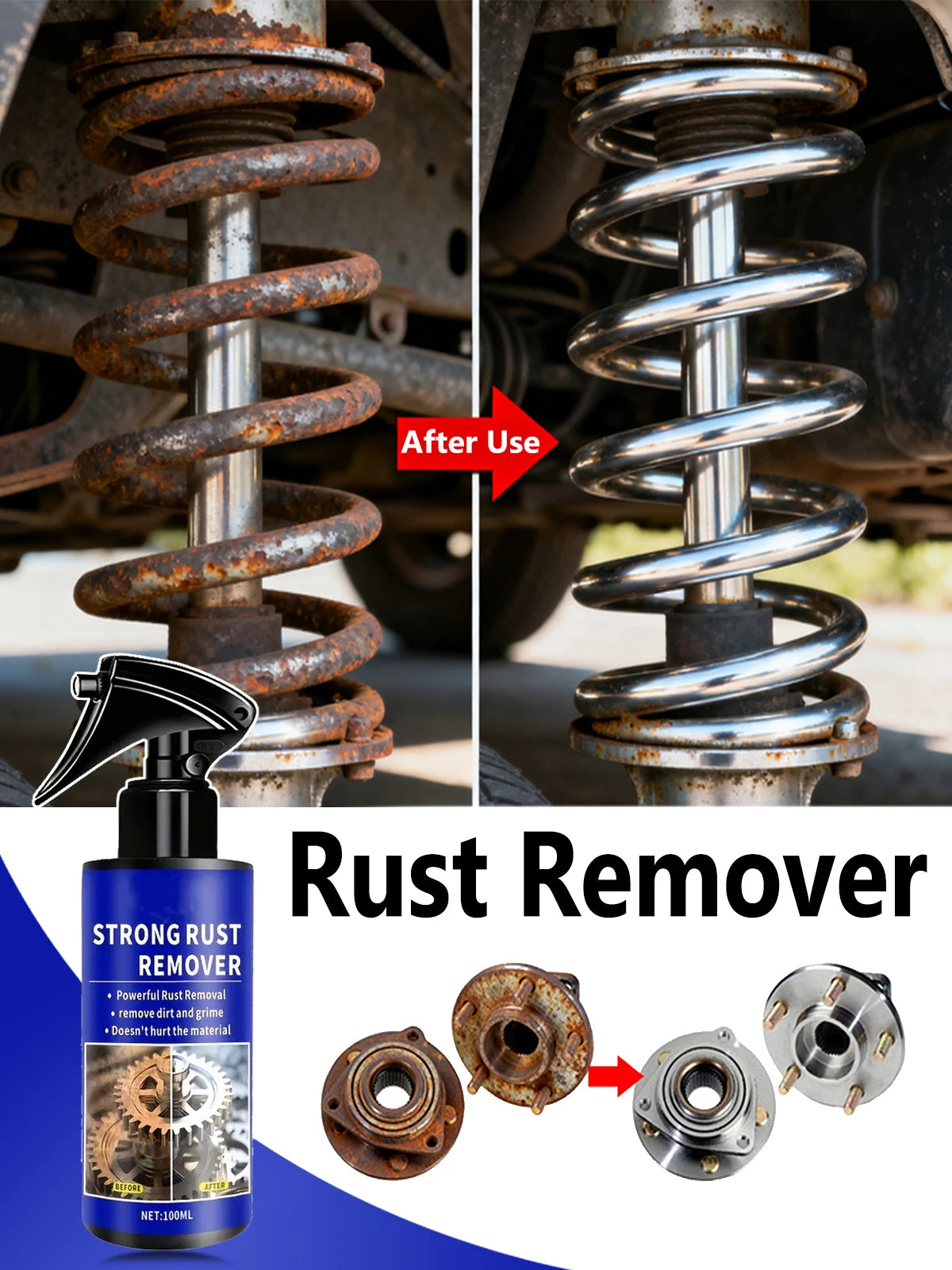 Car Rust Remover Clean Metal Iron Prowder Quickly