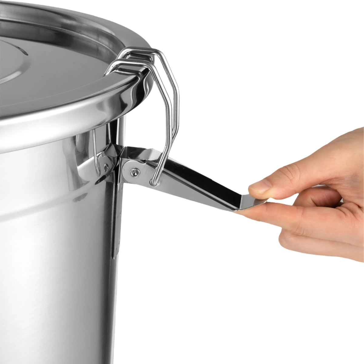 21/33l Stainless Steel Storage Bucket Lid & Handles