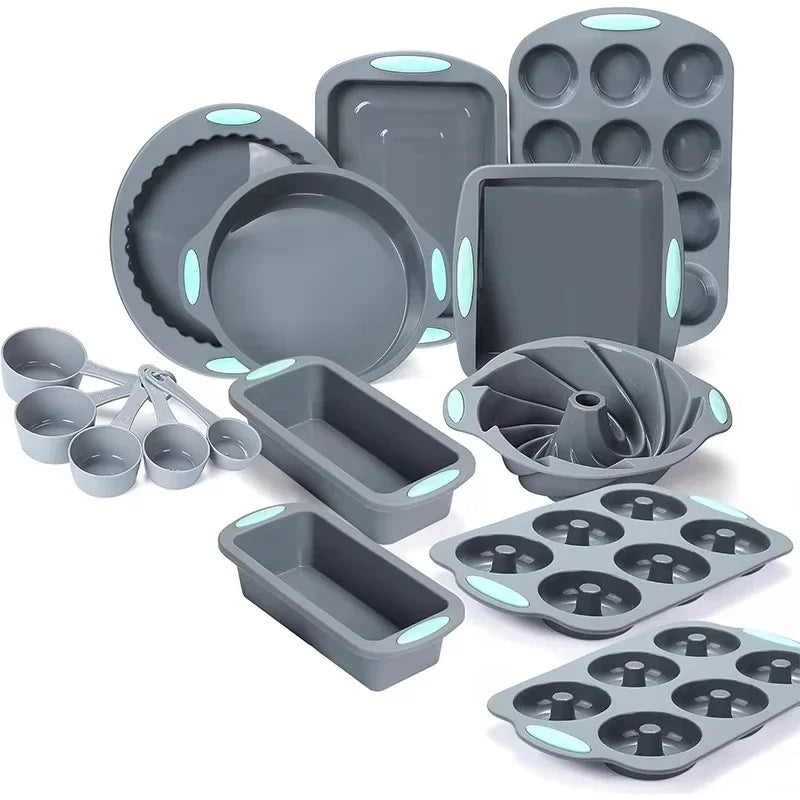 Silicone Fluted Cake Pans Non-Stick Oven Baking Pans